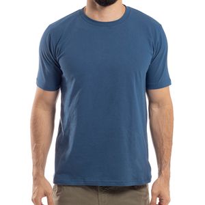 Basic T-Shirt Cuello Redondo Azul Piedra