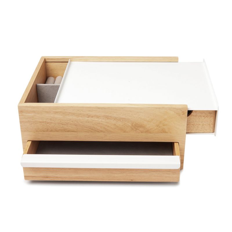 Stowit mini joyero blanco y madera