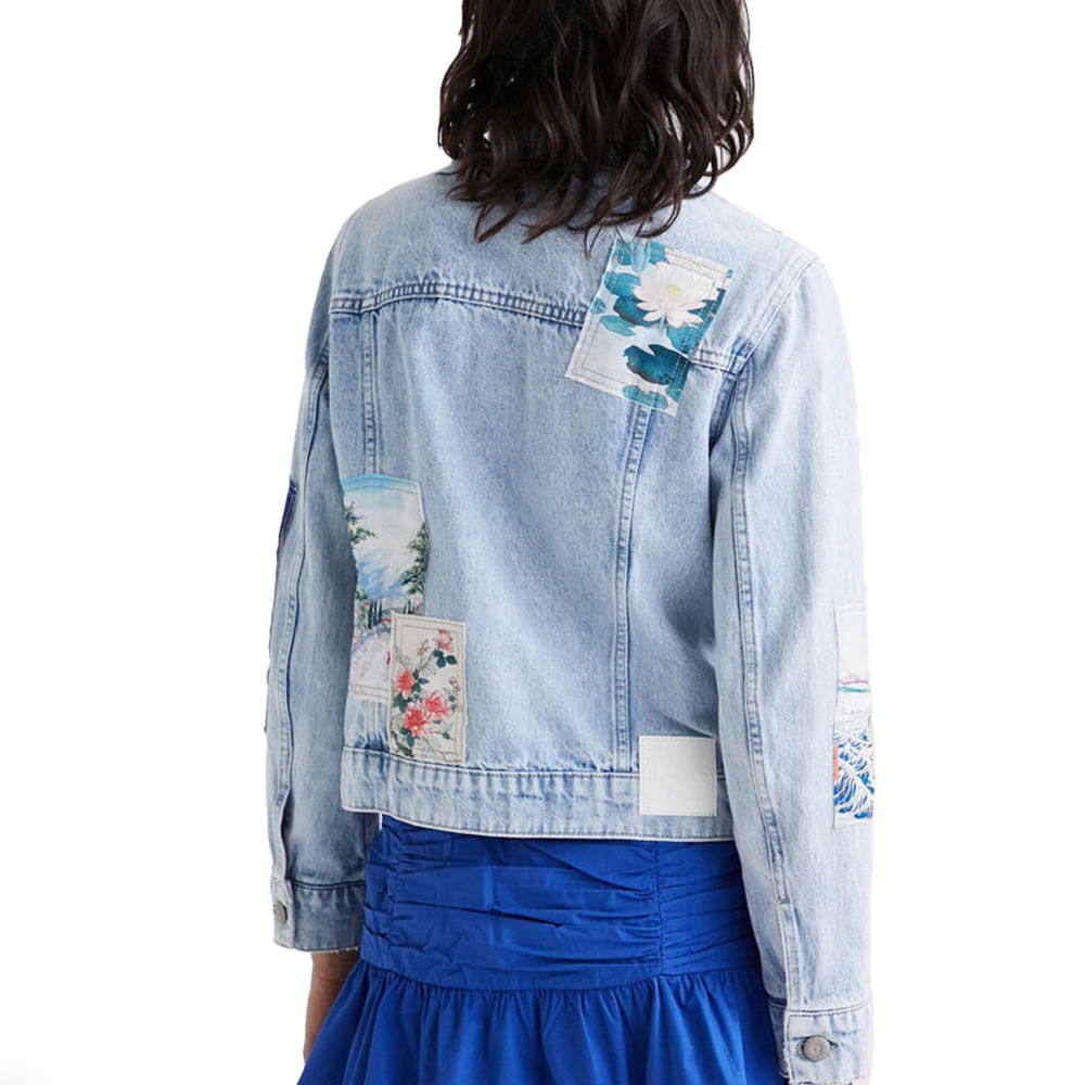 Desigual Amsterda Medium Wash Denim Jacket