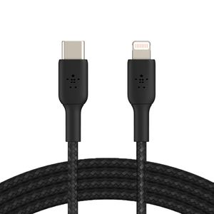 Cable de carga trenzado USB-C a Lightning BOOST?CHARGE™ Negro