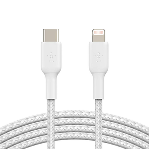 Cable de carga trenzado USB-C a Lightning BOOST?CHARGE™ Blanco