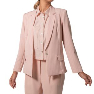 Chaqueta Oversize Rayas Rosado