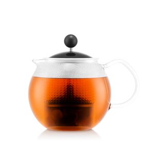 Tetera Con Colador Negro 0.5L/17Oz
