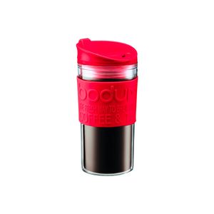 Taza de Viaje  0.35L  para Bebidas Calientes y Frías, con Sistema de Doble Pared, Color Rojo