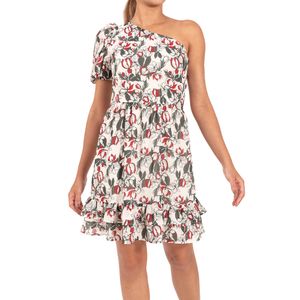 Vestido One Shoulder Print