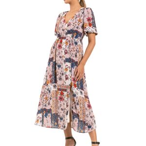 Vestido Midi Patchwork