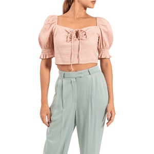 Blusa Laced Up Rosado