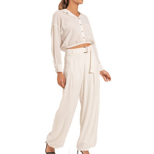 Pleated Pant Blanco