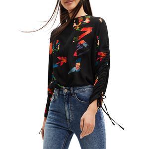 Blouse Long Sleeve Graphic Love Negro