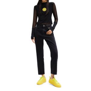 Cropped Denim Scarf Negro
