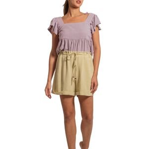 Short Lino Jaspe Amarillo