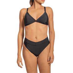 Top Bikini V-Neck Negro