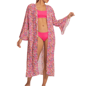Túnica Maxi Print Fucsia