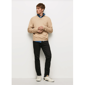 Knits Andre V Neck Light Biscuit