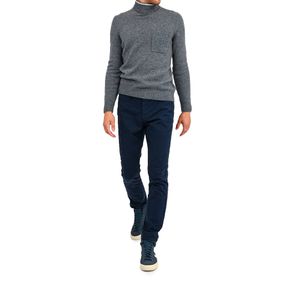 Trousers Texture Chino Navy