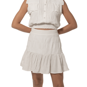 Texture Skirt Blanco