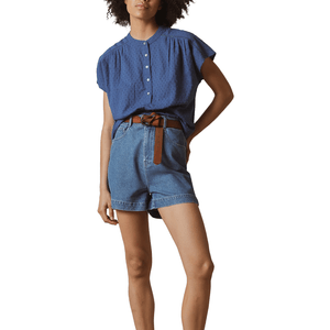 Blusa Terry Algodon Azul Klein