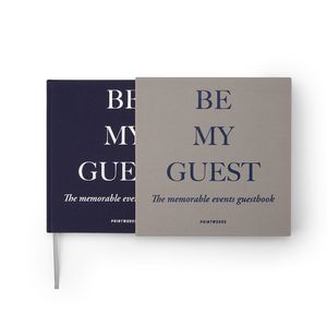 Libro de invitados Gris y Azul - Guest Book Grey Navy