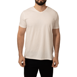 T-Shirt Algodon Pima V Neck White