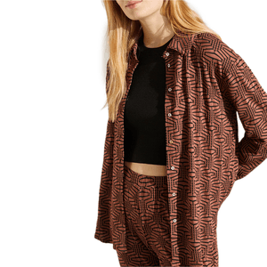 Camisa Larga Yerse Crudo Negro