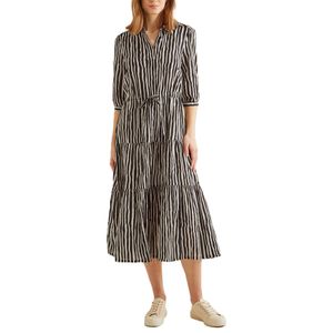 Vestido Algodon Rayas Yerse Black