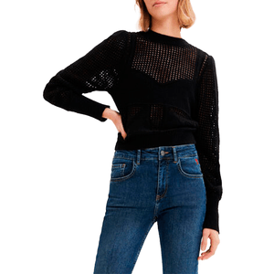 Thin Gauge Pullover Jers Kaela Negro