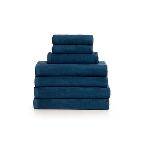 Set de 7 Toallas de Baño Home Basics Azul