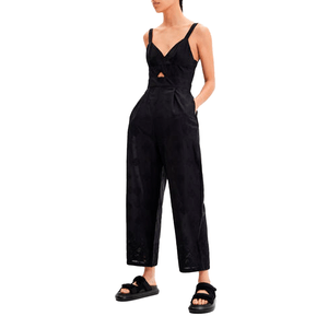 Overall Trousers Jumpsuit Sandal Negro