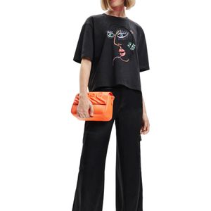 TShirt Short Sle Ts Face Negro