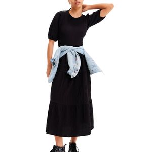 Dress 3/4 Sle Vest Wend Negro
