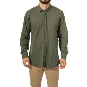 Camisa Pique Verde Oliva