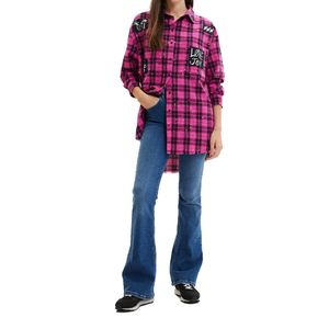 Shirt Long Sle Cam Dudley Fuchsia Rose