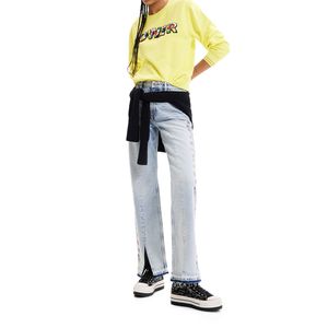 Long Trouser Denim Flores Medium Wash