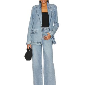 Denim Blazer Denim Blue