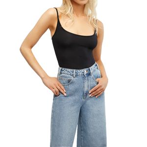 Scoop Cami Bodysuit Black