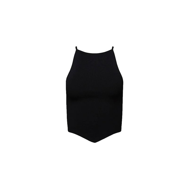 WeWoreWhat-V-Cropped-Rib-Tank-Black-WWT79-01