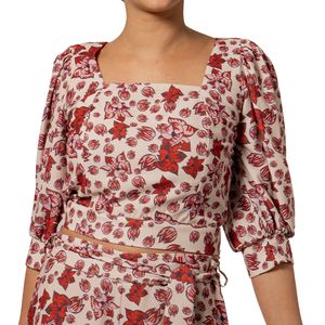 Top Escote Cuadrado Print Floral