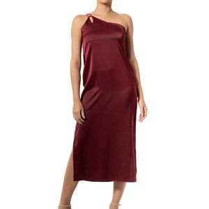 Vestido un Hombro Vino Rosa