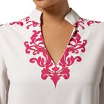 Talisman-Blusa-escote-en-V-Fucsia-Blanco-TAL-NV23-U6049D