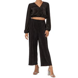 Pantalón Plisado Negro
