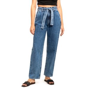 Paper Bag Wide Leg Azul