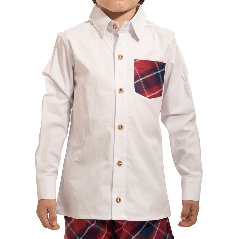 Cosplay-Camisa-Blanca-con-Bolsillo-Tartan-CO-KNV23-U5078B