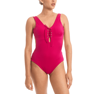 Self Tie One Piece Fucsia