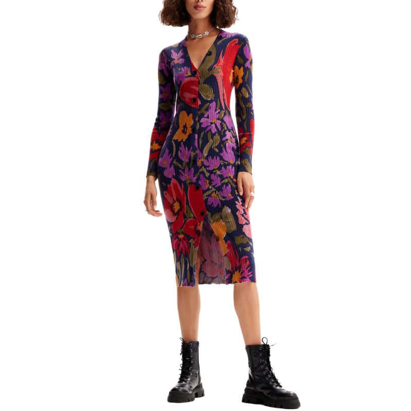 Desigual-Vestido-midi-de-punto-floral-23WWVF139019