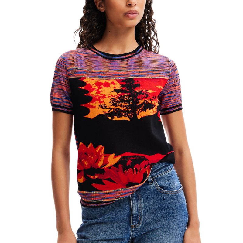 Desigual-Camiseta-punto-paisaje-23WWTKAK7002