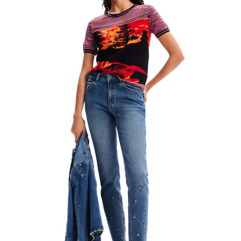 Desigual-Camiseta-punto-paisaje-23WWTKAK7002