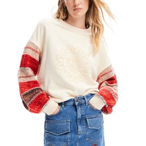 Sudadera combinada bordado