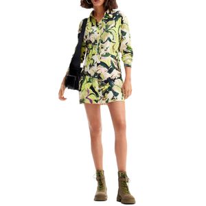 Vestido camisero corto flores