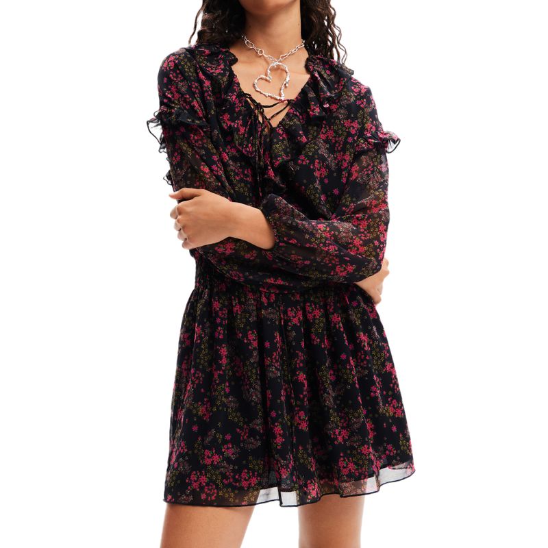 Desigual-Vestido-corto-gasa-flores-23WWVW972000