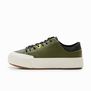 Sneakers plataforma tachuelas Verde